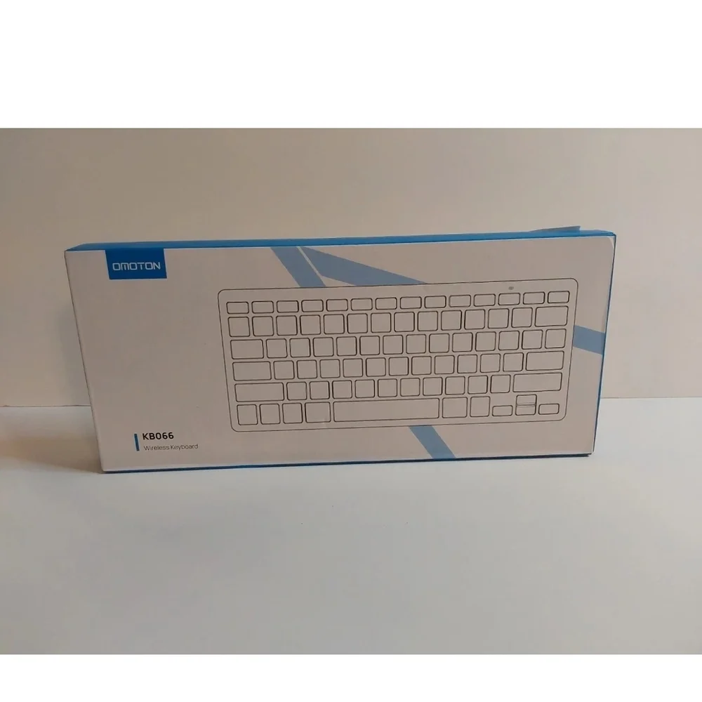 Omoton KB066 Bluetooth Wireless Keyboard for Android and iOS White—New